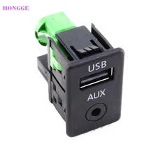 HONGGE USB и AUX аудио переключатель для VW Golf Jetta MK5 MK6 Passat B6 B7 Beetle Polo CC Touran Scirocco RCD510 RCD310 3CD 035 249A