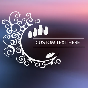 

Custom Studio Name Nail Salon Sign Decals Art Beauty Salon Logo Spa Salon Decal Nails Salon Window Stickers Vinyl Wallpaper F906