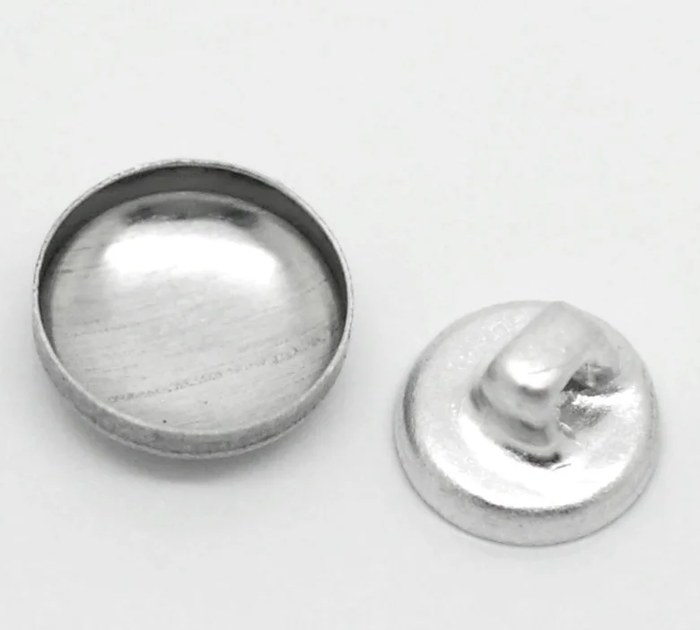

Free Shipping-300 Sets Aluminum Tone Backs Covered Metal Buttons 12mmx12mm(2/8"x2/8") 10mmx10mm(3/8"x3/8") M00712
