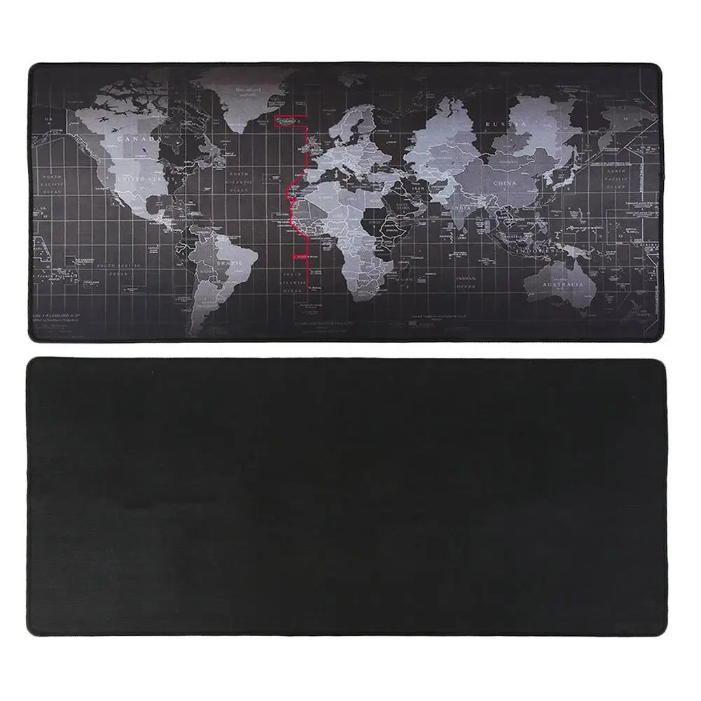  800x300/900x400mm World Map Locking Edge Mouse Pad Gamer Large Size Computer Keyboard Mat Table Gam