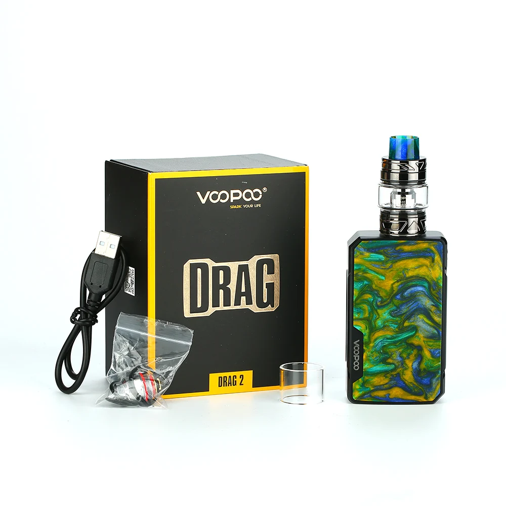 Original VOOPOO arrastrar 2 177 W TC Kit w/5 ml/2 ml UFORCE T2 atomizador 177 W max salida Uforce U2 y N3 bobinas del arrastre 157 W/Shogun Kit - 5