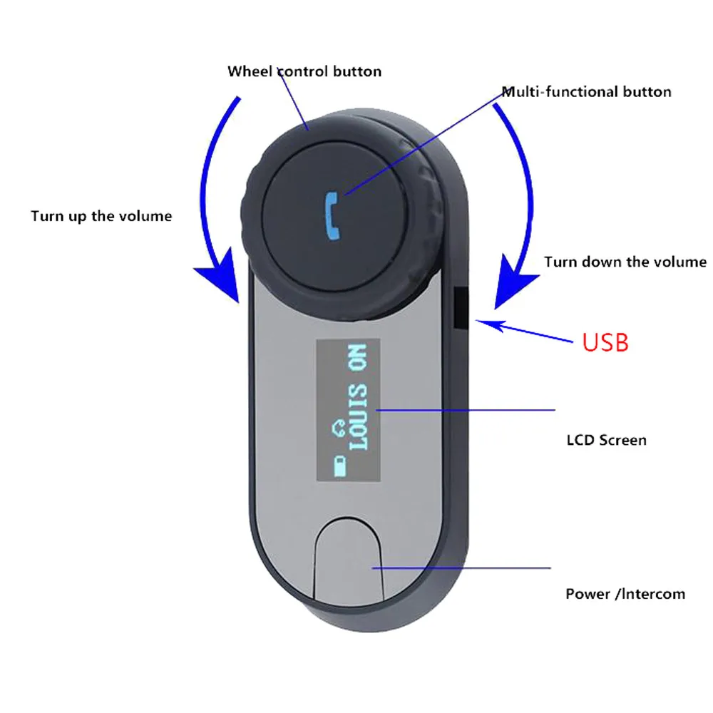 Дизайн 1000 м FM радио домофон гарнитура Bluetooth мотоциклетный шлем внутренний телефон#0816