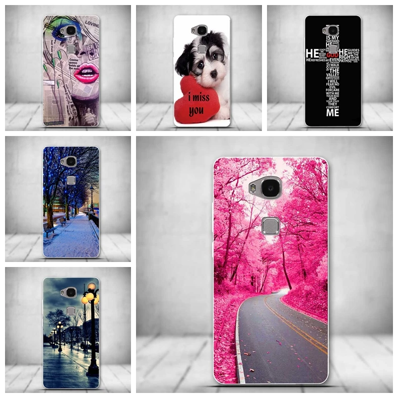 Case Printing Cover TPU Case for Huawei honor 5x Silicon Back Protector Fashion Phone Cases Shell Cover for Huawei Honor 5X Bag