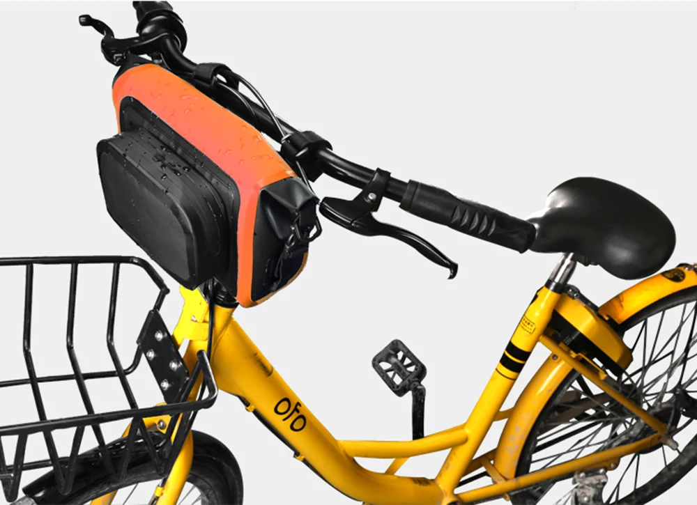 Flash Deal Waterproof Bicycle Bag Handlebar Basket Pack Mountain Bike Cycling Front Frame Tube Storage Shoulder Backpack Bike Accessories 12