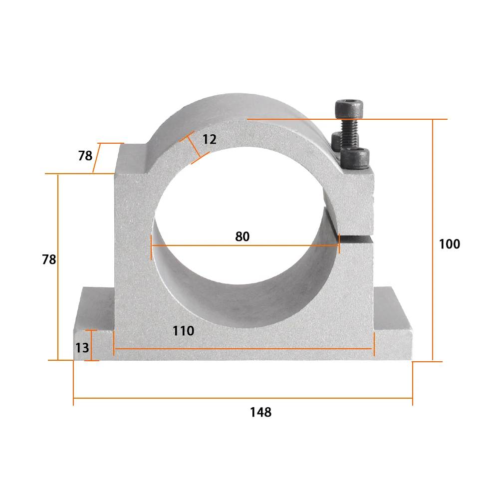 CNC шпиндель мотор зажим 80 мм Диаметр Монтажный кронштейн с винтами для 1.5KW 2.2KW фрезерный мотор станки