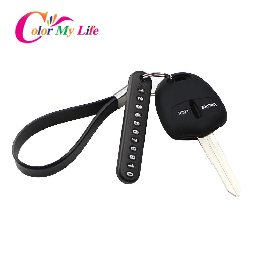 

Car Key Chain Keychain Phone Number Parking Card Key Ring for Volkswagen VW Golf 5 6 7 Mk7 Polo for Skoda Octavia A7 Rapid Fabia
