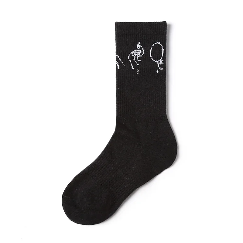Мужские повседневные носки с рисунками животных, креативный дизайн, медведь, корова, хлопковые зимние носки, в полоску, одноцветные, модные, стильные, новые, милые, забавные носки - Цвет: 3
