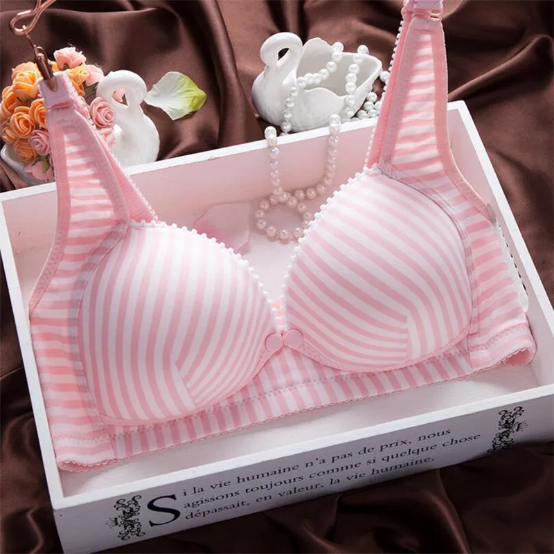 

Maternity Nursing Bra Cotton Front Buckle Thin Stripe Sleep Bras for Breastfeeding Pregnant Women Feeding Bra Undearwear Clothes