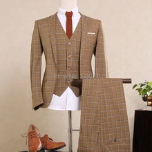 /индивидуальный заказ/поступление! реальный образец Лидер продаж жениха Костюмы Свадебная вечеринка Slim Fit дружки костюм Смокинги для женихов(куртка+ брюки+ галстук+ жилет