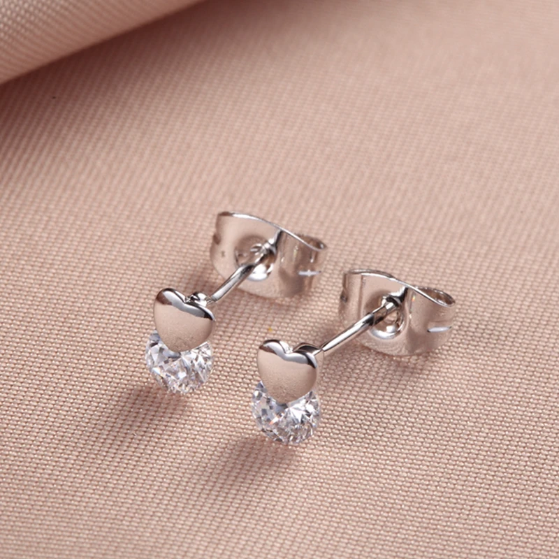 

Iutopian Brand Elegant heart Earrings For Women AAA Level Cubic Zirconia Rose Gold Color Anti Allergy #RA25446