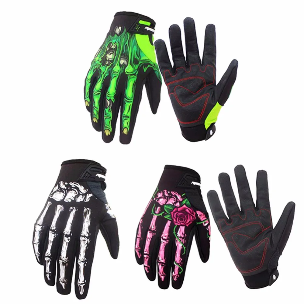 3-Color-Gloves-Full-Finger-1-Pair-Knight-Flower-Skeleton-Printed-Hand-Gloves-3d-Ghost-Skeleton