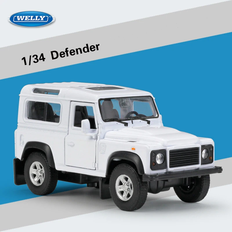 

WELLY High Simulation 1:34 Defender Model Toy Car Metal Alloy Classical Die cast With Pull Back Collection For Kids Gifts