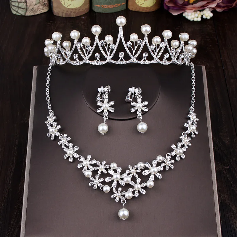 Bridal Teardrop Jewelry Sets, Crystal Wedding Necklace Earrings Bracelet Sets Jewelry Engagement (2)