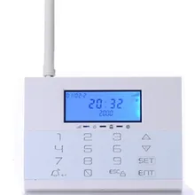 ЖК-дисплей с сенсорной клавиатурой GSM+ PSTN двойная сетевая охранная сигнализация