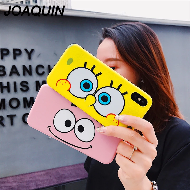 Cute Cartoon SpongeBob SquarePants Sponge Bob Phone Case for Apple iPhone XR XS Max X 8 7 6 6S Plus 10 Cover 8Plus Cases Cute Cartoon SpongeBob SquarePants Sponge Bob Phone Case for Apple iPhone XR XS Max X 8 7 6 6S Plus 10 Cover 8Plus Cases