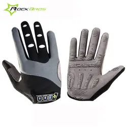 Rockbros Зима полный палец велосипедные перчатки Для мужчин Для женщин сенсорный ударопрочные перчатки для велосипедиста мягкий перчатки