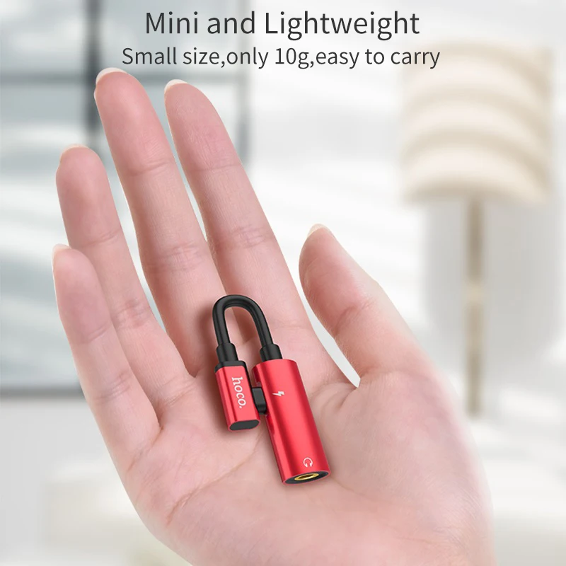 HOCO USB Type C to 3.5mm Aux Jack Adapter 2 in 1 3.5 Audio Headphone Adapter Charger Splitter for xiaomi mi 8 mix huawei P20
