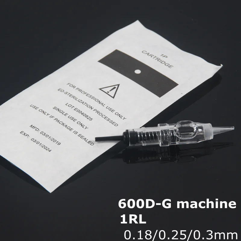 Иглы для татуажа, 100 шт./лот, 1RL, одноразовые, стерилизованные, Перманентный макияж, картридж, иглы, советы для бровей, губ, Agulha, легко нажимаются