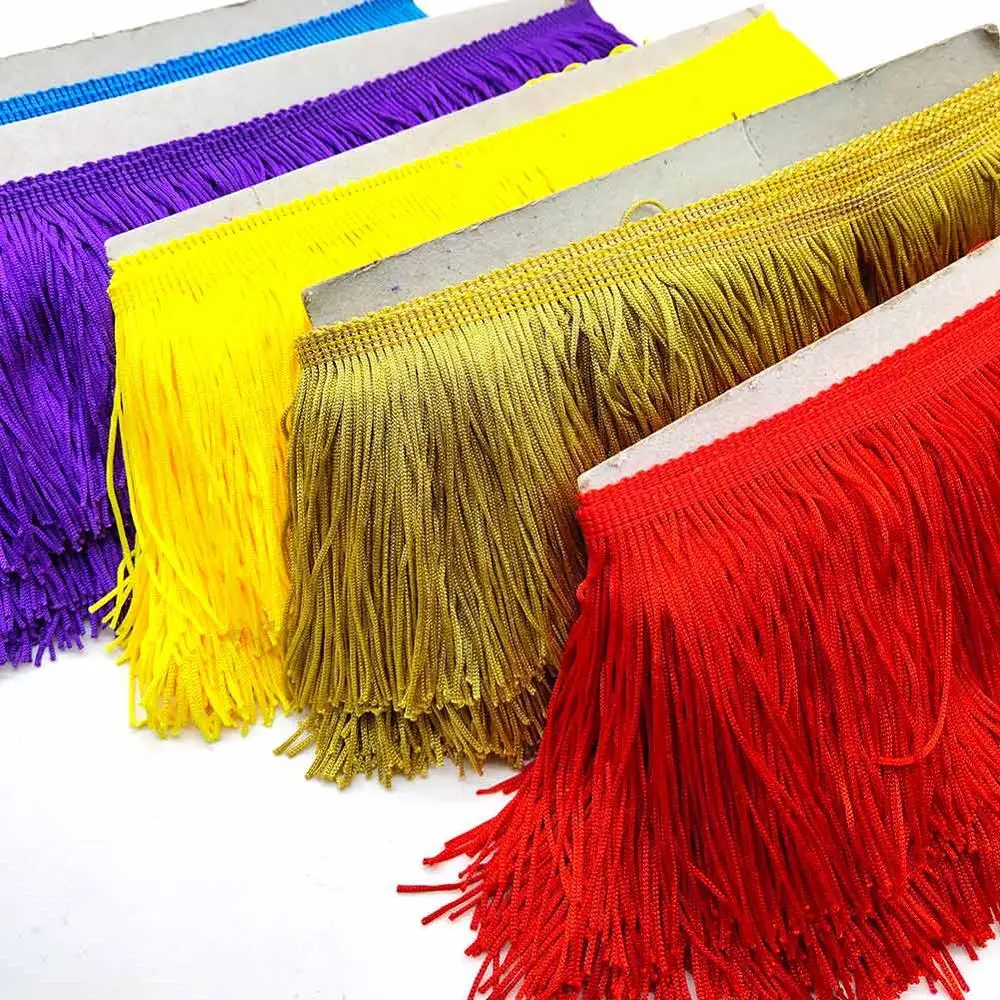 

Beatiful 10Yard Lace Fringe Trim 10cm Wide Tassel Fringe Trimming For DIY Latin Dress Stage Clothes Accessories Lace Ribbon
