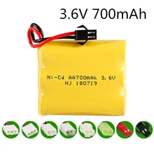 3.6 v 700mah NI-CD bateria nicd aa 3.6 v bateria para rc brinquedo carro arma tanque caminhões trens barco rc brinquedo modelo bateria 3.6 v