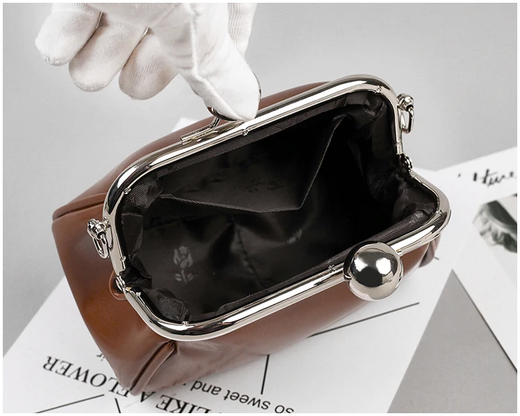 bags women leather shoulder crossbody bag women's handbag kiss lock bag (23)