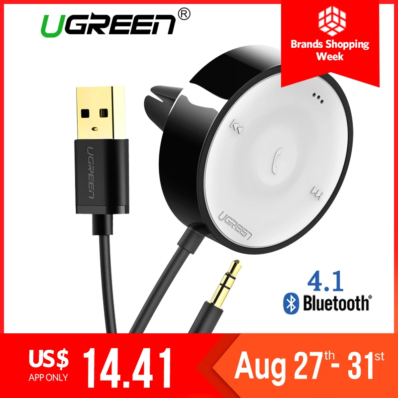 Free shipping UGREEN Bluetooth Receiver 4.1 Wireless 3.5mm Adapter