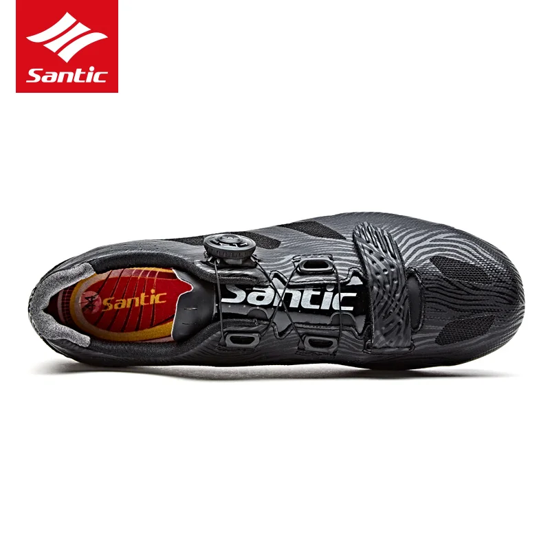 Santic Men's Pro Cycling Shoes Road Bike Lock Shoes Nylon Sole TPU Breathable Self-locking Sports Bicycle Riding Equipment