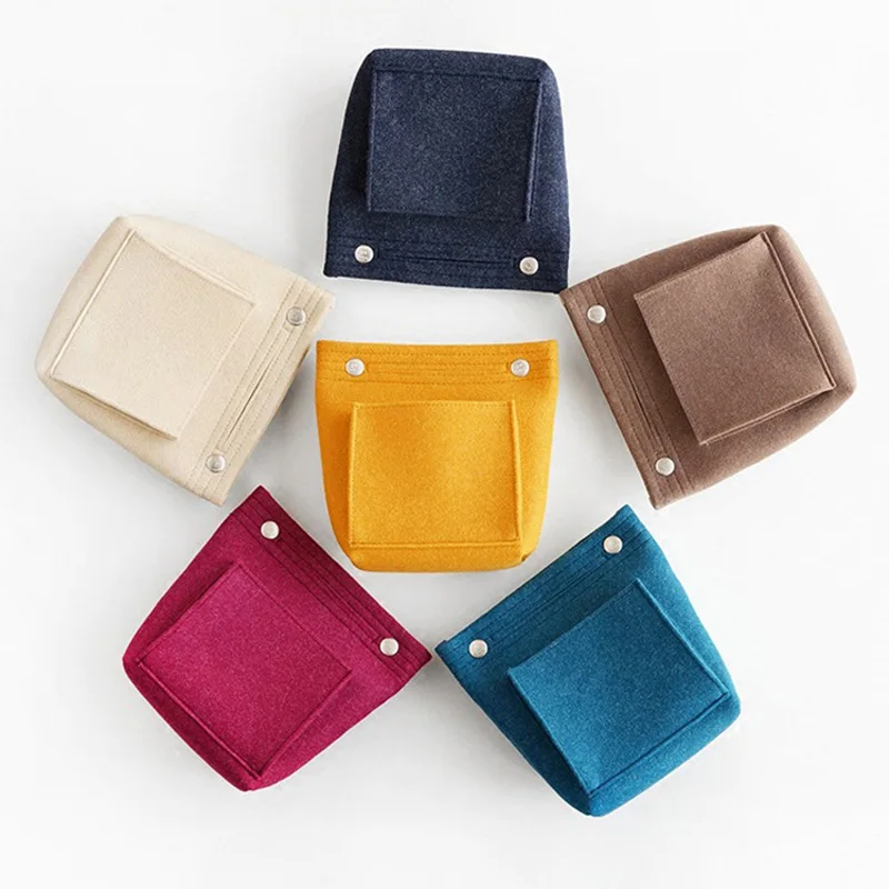 

Women Portable Makeup Bag Felt Fabric Insert Handbag Cosmetics Organizer Popular