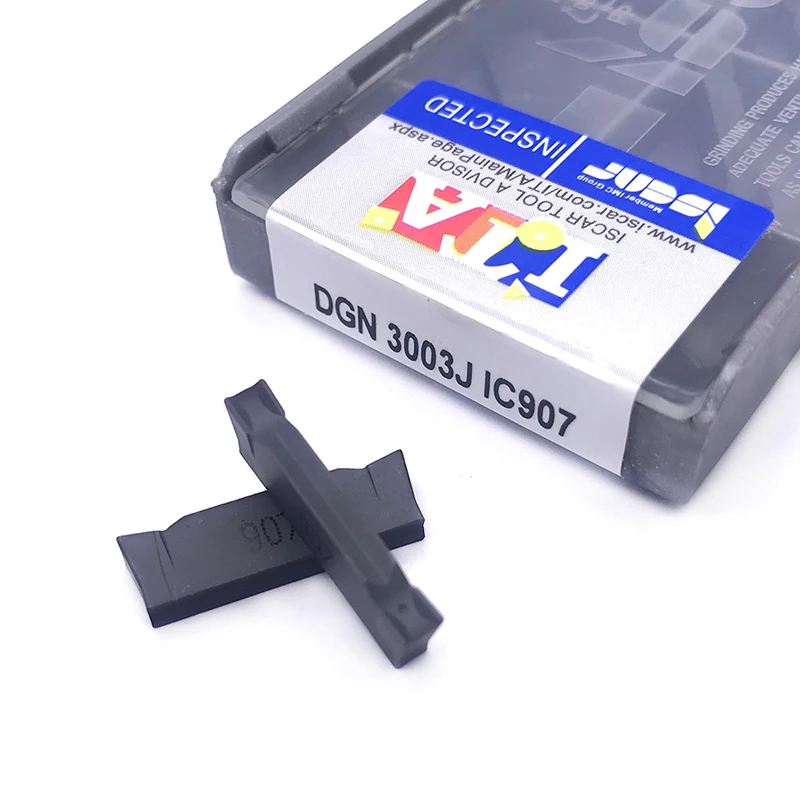 10 шт. DGN 3003J IC907 ISCAR канавочные карбидные вставки + 1 DGTR2020 3T20 20 мм * разделительный