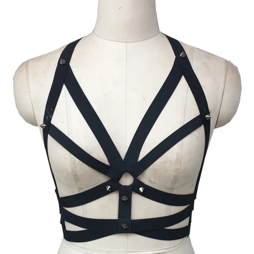 Latest pastel steampunk underwear women fetish lingerie spiked