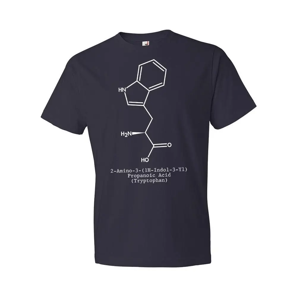 

T Shirts 2019 Tryptophan Molecule T-Shirt Science Tryptophan T-Shirt Tryptophan Amino Acid Crew Neck Men Sweatshirt
