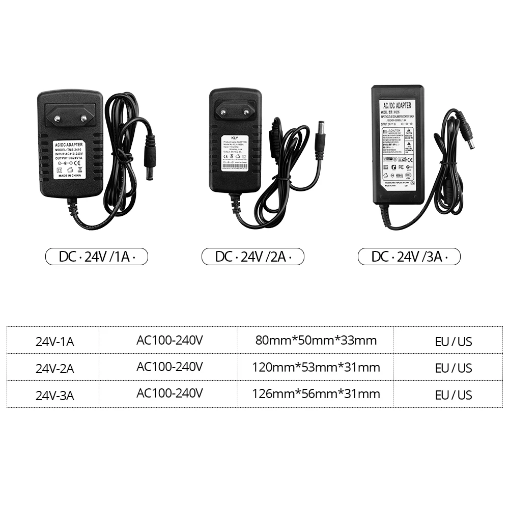 Адаптер питания для светодиодных лент 24 В 1 А 2 3 100 240 переменного тока|led power|led power