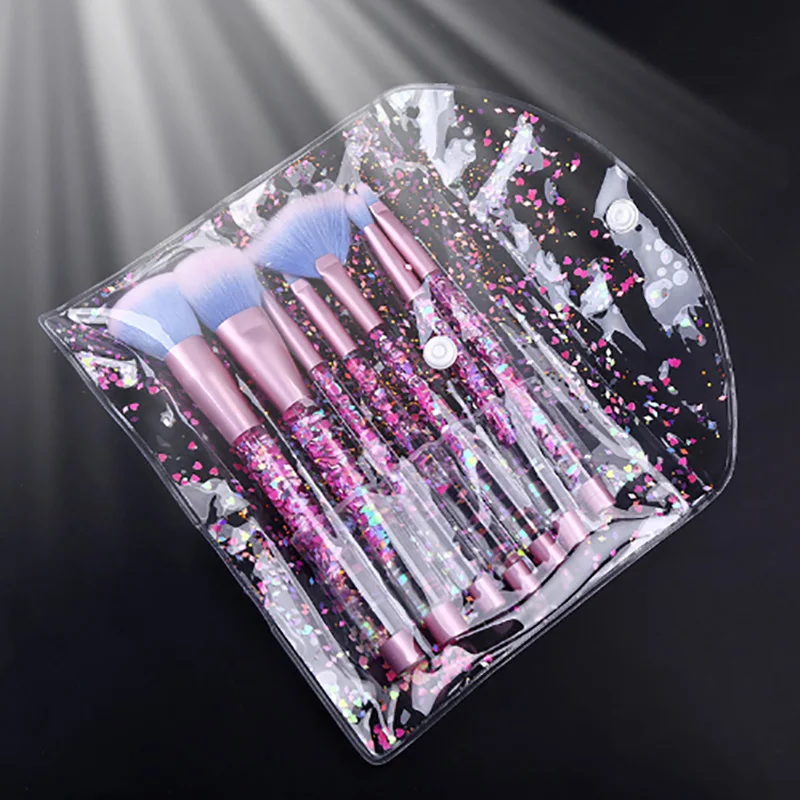 Buy 7pcs Glitter Makeup Brush set Crystal Concealer