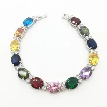 Отличительной multi Цвет белого золота Цвет AAA циркон Браслеты здоровья Никель и свинец ювелирные изделия