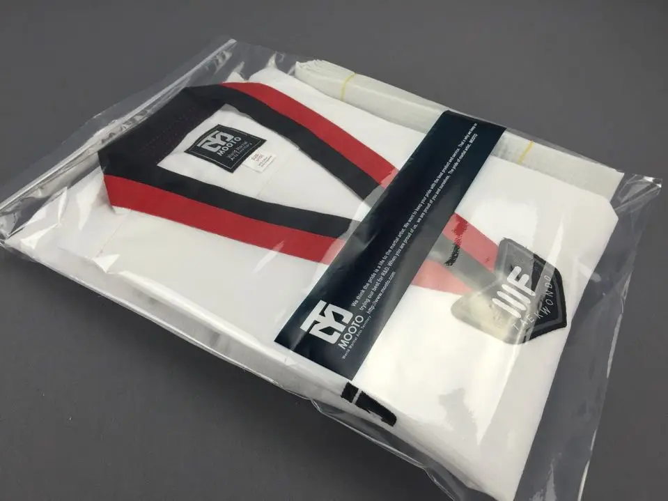 

2016 New Flyknit Taekwondo Uniform Mooto Three-lined Adult Children Clothes Professional Tae Kwon Do Training And Competition