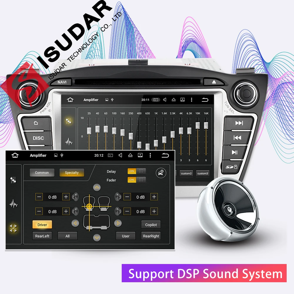  Isudar Auto Multimedia-Player GPS 2 Din Android 9 Für Hyundai/IX35/TUCSON 2009-2015 Canbus Auto Rad