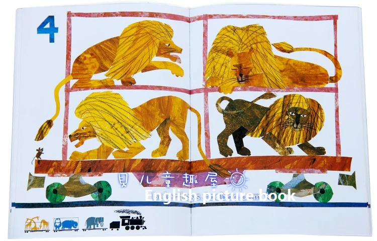 Eric carle 1,2,3 To The Zoo kids books educational carton ENGLISH Picture  story books for baby 0-8 years old short stories