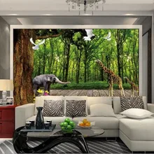 Пользовательские Любой размер 3d обои природа кислородный бар зеленый лес 3D гостиная ТВ фон Настенные Декоративные Расписные обои