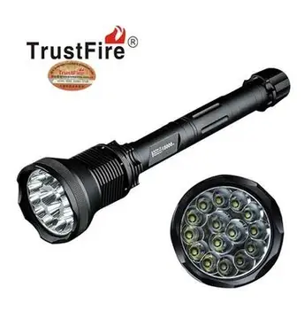 

TrustFire AK-91 15xCREE T6 LED 18000 lumen LED Flashlight 5 Mode Aluminum Alloy High Power LED Flashlight by 4 x26650 Battery