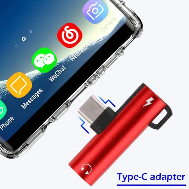 2 в 1 Тип C до 3 5 мм разъем для зарядки наушников конвертер USB аудио адаптер Type