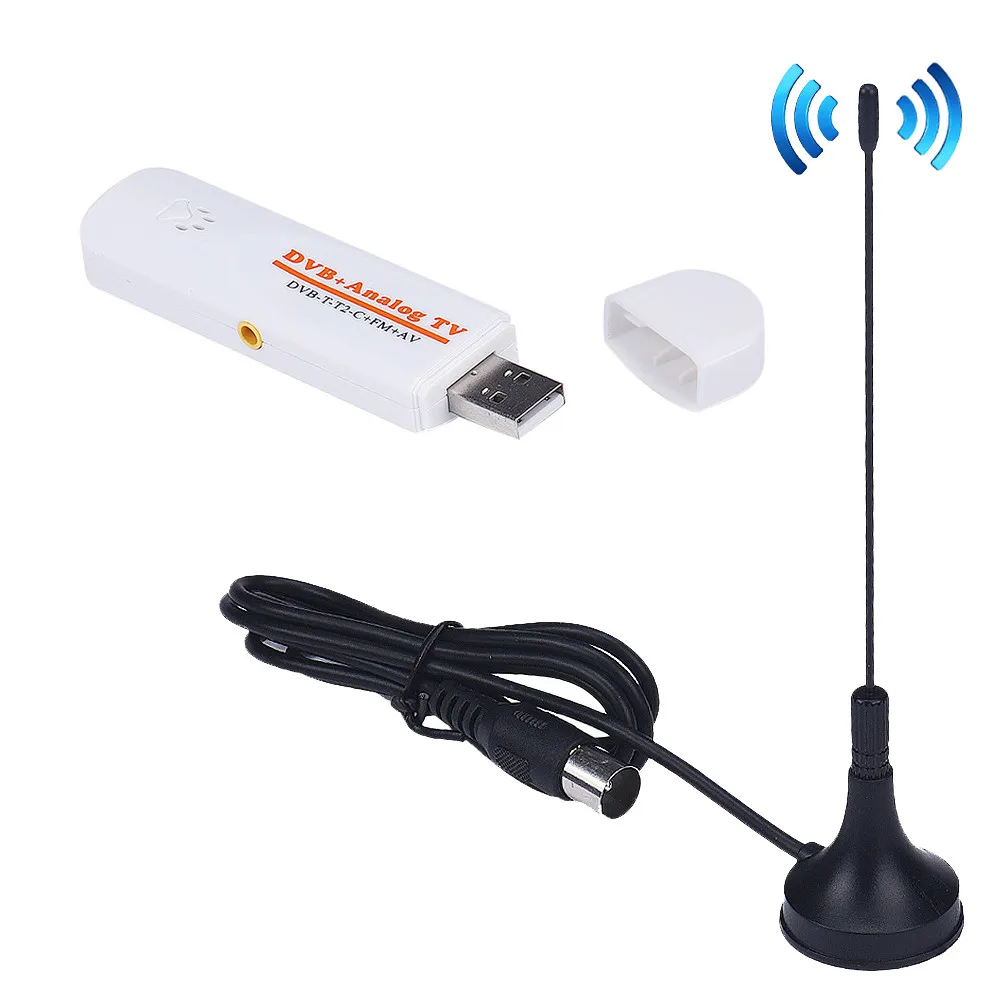 Новинка DVB T2 TV Stick аналоговый usb ТВ тюнер цифровой спутниковый приемник с антенной