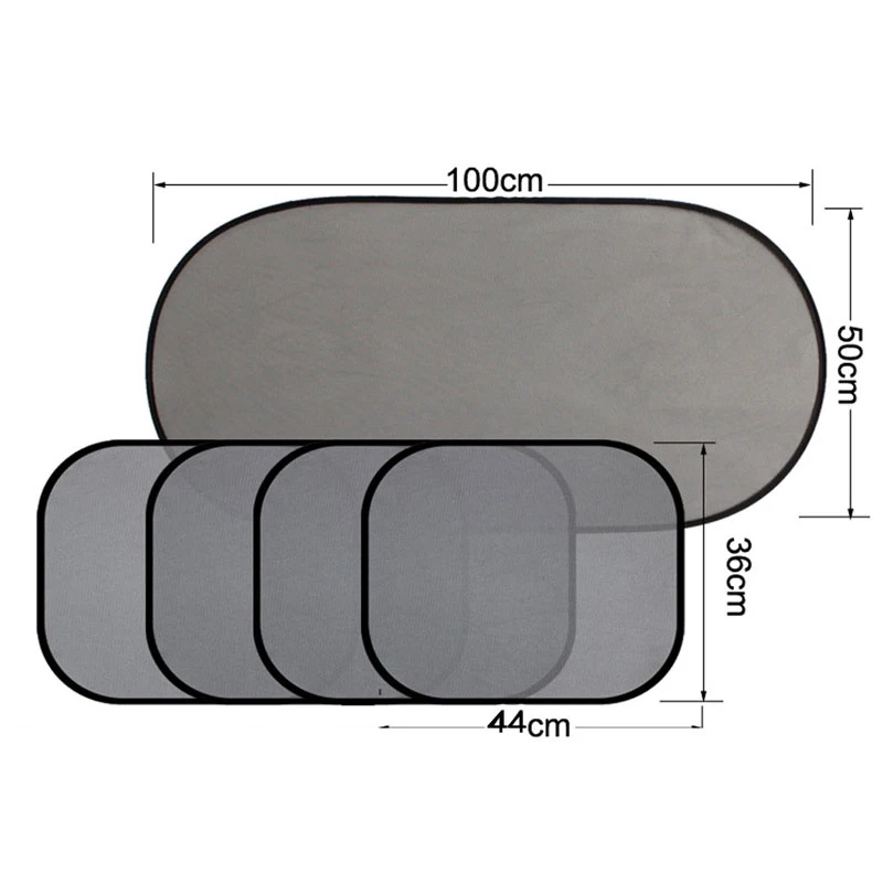 

5 Pcs Car Windows Sun Shade Black Mesh Auto Sun Visor Curtain Window Sunshade