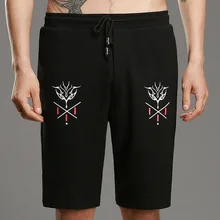 Мужские шорты Бермуды для бодибилдинга, мужская спортивная одежда, черные хлопковые летние стильные модные мужские повседневные шорты, Мужская одежда для фитнеса