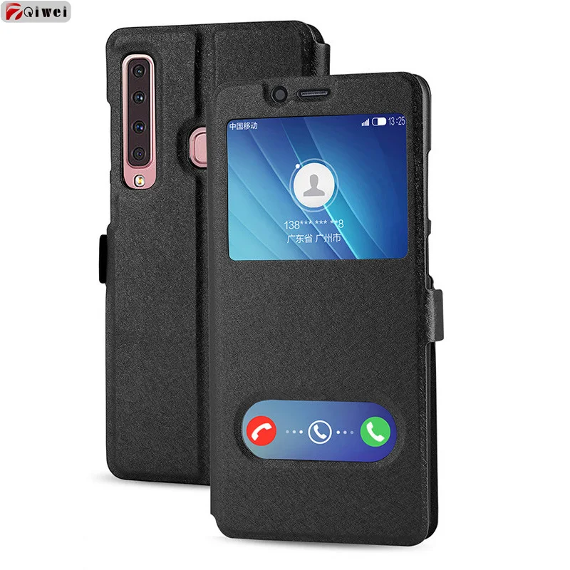 

For Samsung Galaxy A9 2018 Case Flip Cover View Window Wallet Leather Case Capas For Samsung A9 2018 Case A920 A9S A 9 9A Coque