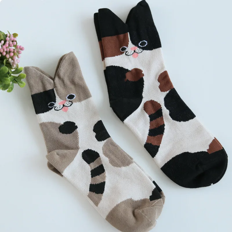 Hot Sale Women's Cute Cat Socks Women Length Sock for Lady Girlsin