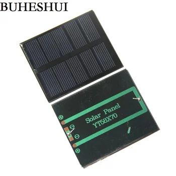 

BUHESHUI 0.5W 2.5V Solar Panel Mini Solar Cell DIY Toy Panel Charger Polycrystalline Education Size 58*70MM 20pcs/lot Epoxy