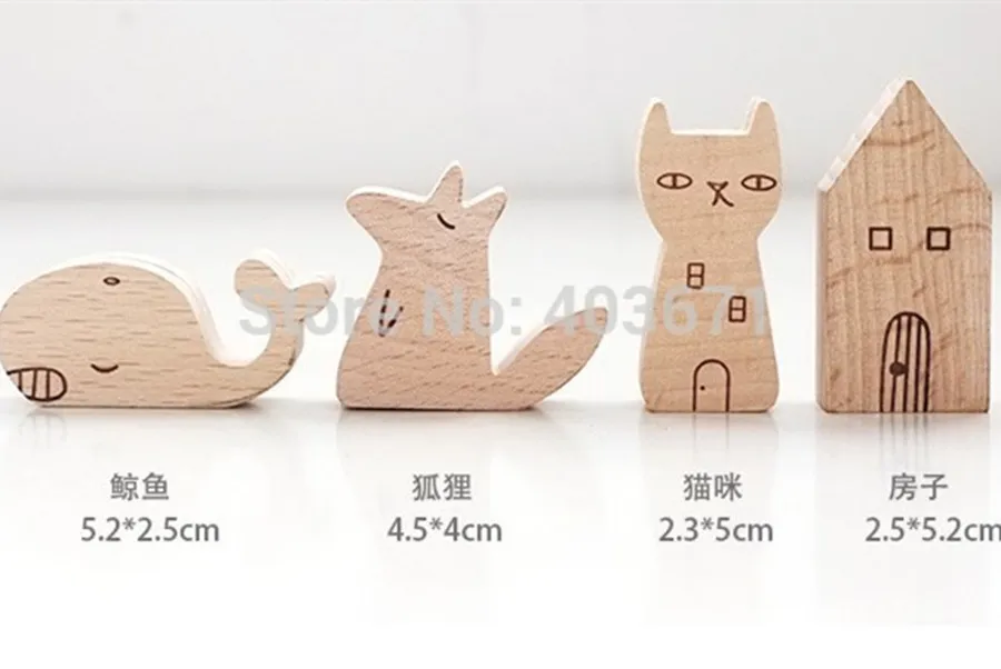

New cute animals & House style wooden memo clip / card holder / Message Clip / Retail