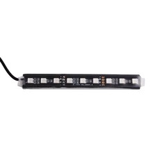 4 шт. 9LED удаленного Управление Красочные RGB пол салона автомобиля атмосферу полосы света