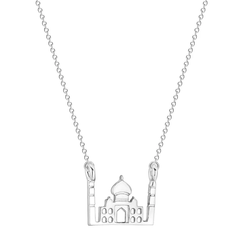 CHENGXUN World Landmark Icons Necklace Taj Mahal Souvenir from India charm Jewelry|Ожерелья с подвеской| |