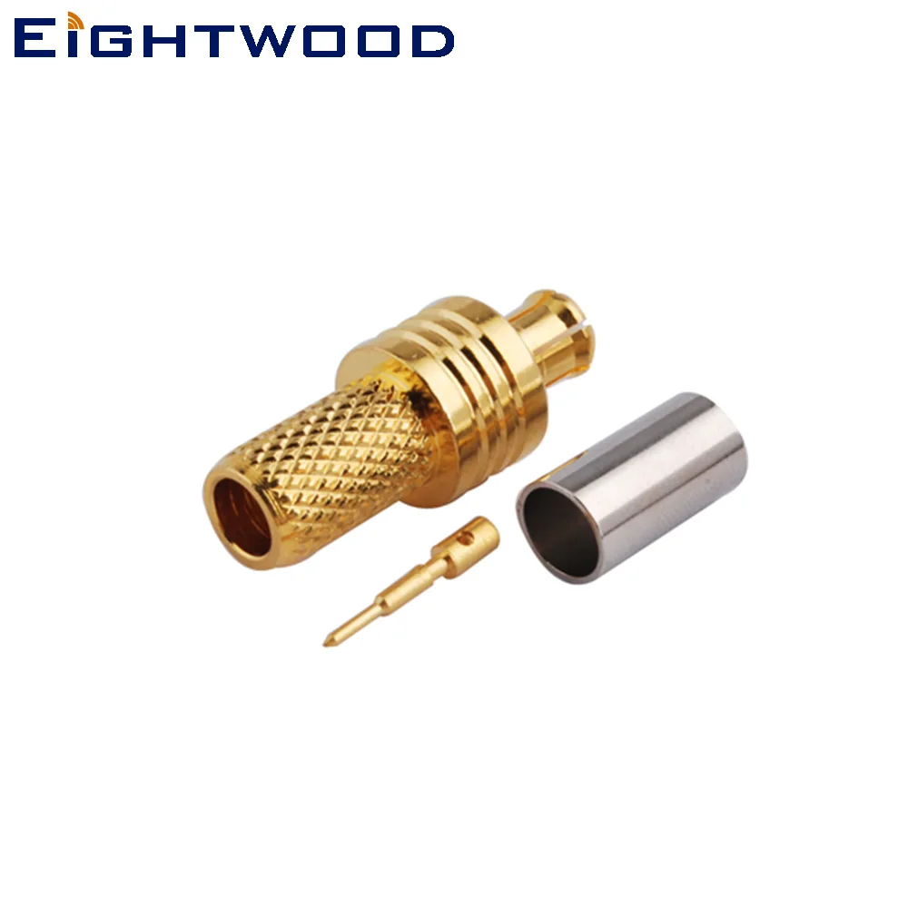 

Eightwood MCX Plug Male RF Coaxial Connector Adapter Crimp LMR 195 RG58 Coaxial Cable for WLAN GPS Automotive Radios Antenna